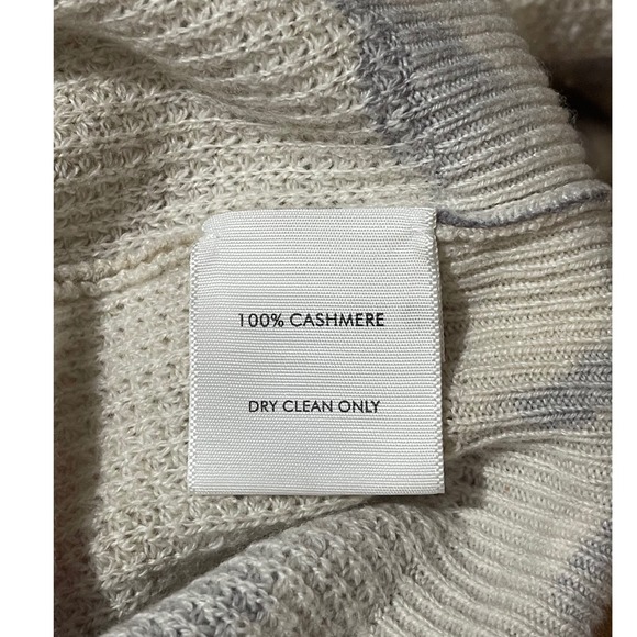 WHITE+WARREN Pure Cashmere Camo Henley Waffle Knit‎ Sweater XS - Picture 5 of 6